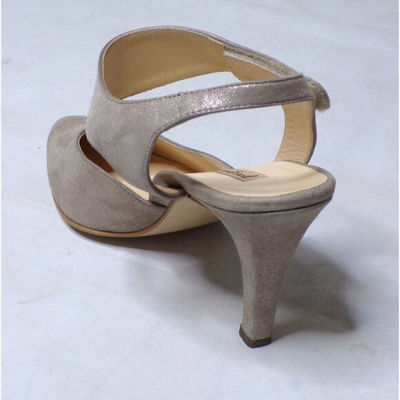 PAUL GREEN Nicolette Ankle Strap Pointed Toe Pump Shoes 8.5 Metallic - Picture 9 of 10